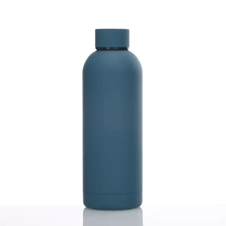 Double Wall Insulated Small Mouth Outdoor Car Cup Portable Rubber Paint Insulated Flask Sports Water Bottle