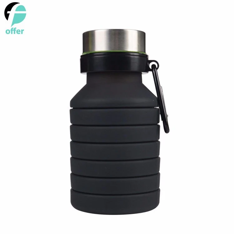 Collapsible Coffee Cup Silicone Folding Cup/Mug Sport Bottle with Lids - Foldable & Portable & Lightweight Travel Cup for Outdoor Camping Hiking