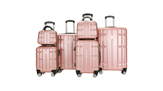Custom Carry on 6-teiliges Koffer-Set, Reisetaschen, Handgepäck mit 4 Rädern, Trolley-Tasche, Spinner-Gepäck