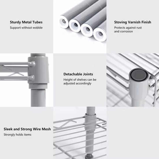 Fünf-Schichten-Draht-Präsentationsständer-Ladendisplay für die Ausstellung